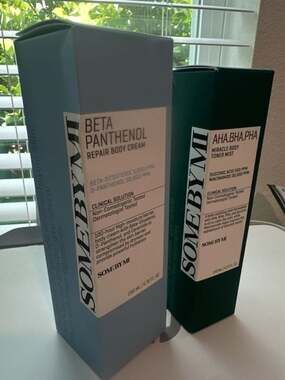 SOME BY MI Beta Panthenol Repair Body Cream and AHA.BHA.PHA Miracle Body Toner